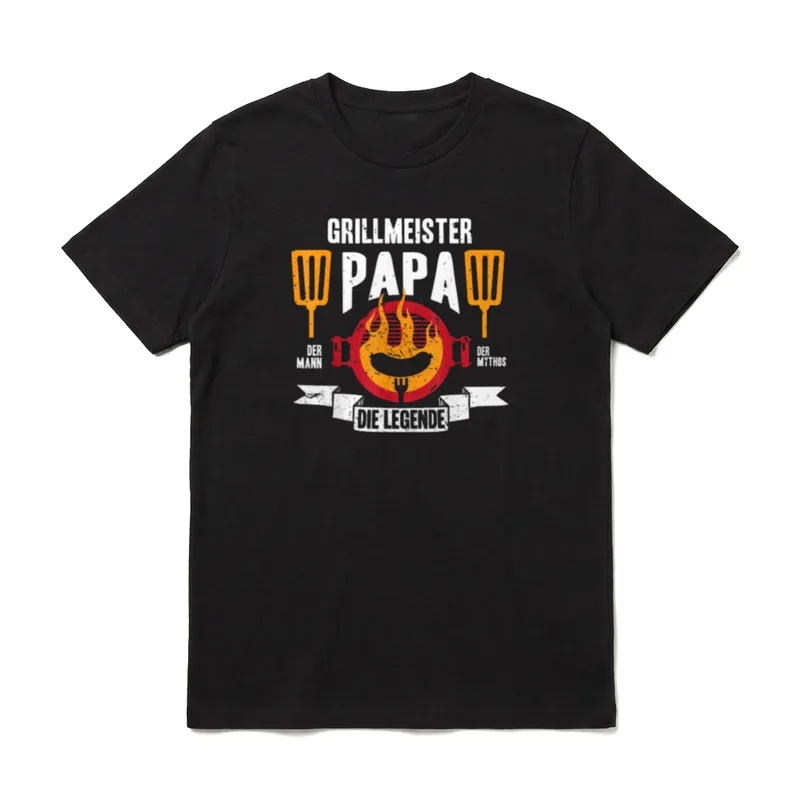Grillmeister Papa Grillen Grillfan BBQ T-Shirt – Klassisches T-Shirt in Schwarz