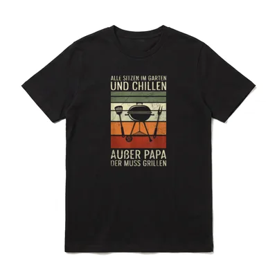 Alle Sitzen Im Garten Chillen T-Shirt – Klassisches T-Shirt in Schwarz
