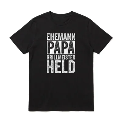 Ehemann Papa Grillmeister Held I T-Shirt – Klassisches T-Shirt in Schwarz