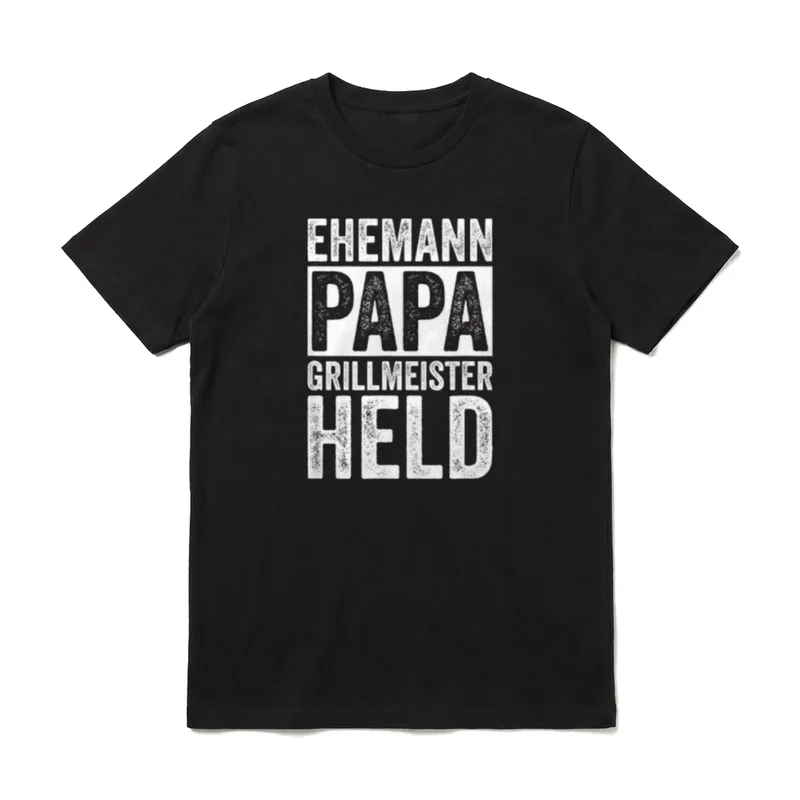 Ehemann Papa Grillmeister Held I T-Shirt – Klassisches T-Shirt in Schwarz