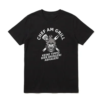 Chef am Grill Papa T-Shirt – Klassisches T-Shirt in Schwarz