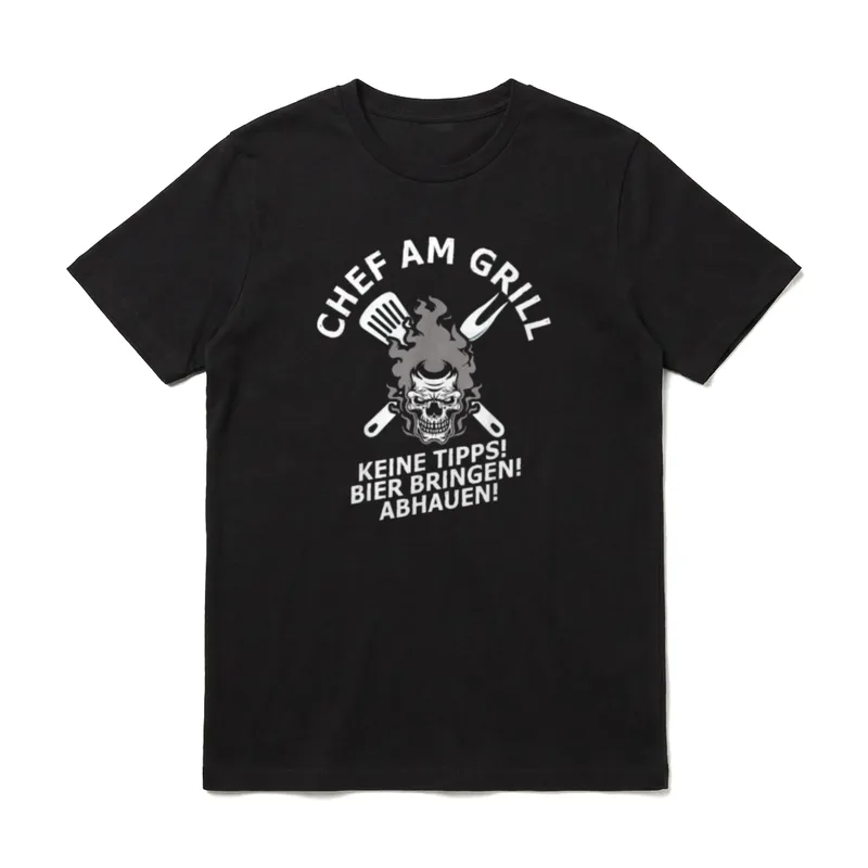 Chef am Grill Papa T-Shirt – Klassisches T-Shirt in Schwarz