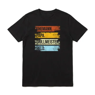 Ehemann Papa Grillmeister Held T-Shirt – Klassisches T-Shirt in Schwarz