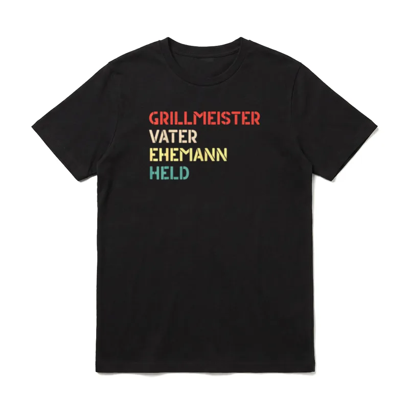 Ehemann Papa Grillmeister Held T-Shirt – Klassisches T-Shirt in Schwarz