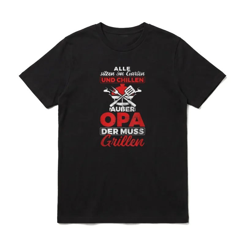 Alle Sitzen Chillen Außer T-Shirt – Klassisches T-Shirt in Schwarz