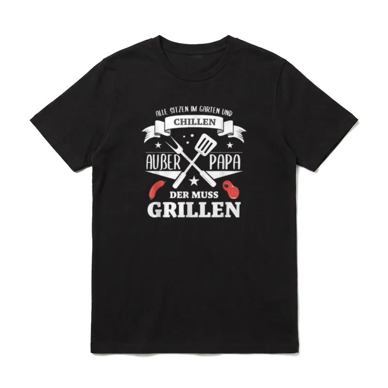 Alle chillen außer Papa T-Shirt – Klassisches T-Shirt in Schwarz