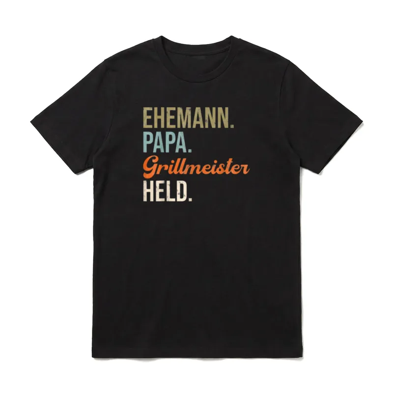 Ehemann Papa Grillmeister Held T-Shirt – Klassisches T-Shirt in Schwarz