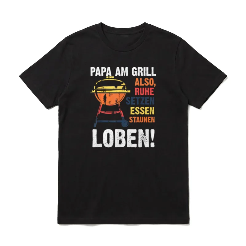 Papa Grill Lustig Grillen T-Shirt – Klassisches T-Shirt in Schwarz