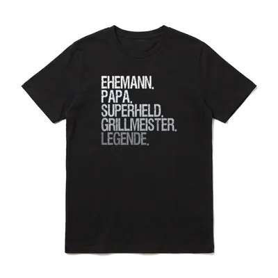 Ehemann Papa Grillmeister T-Shirt – Klassisches T-Shirt in Schwarz