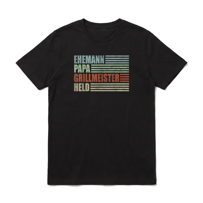 Ehemann Papa Grillmeister Held T-Shirt – Klassisches T-Shirt in Schwarz