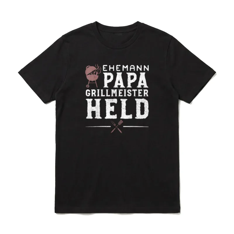 Grillen Ehemann Papa Grillmeister T-Shirt – Klassisches T-Shirt in Schwarz