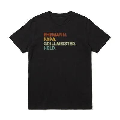 Ehemann Papa Grillmeister Held T-Shirt – Klassisches T-Shirt in Schwarz