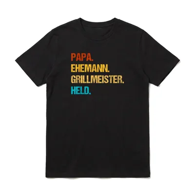 Ehemann Papa Grillmeister Held T-Shirt – Klassisches T-Shirt in Schwarz