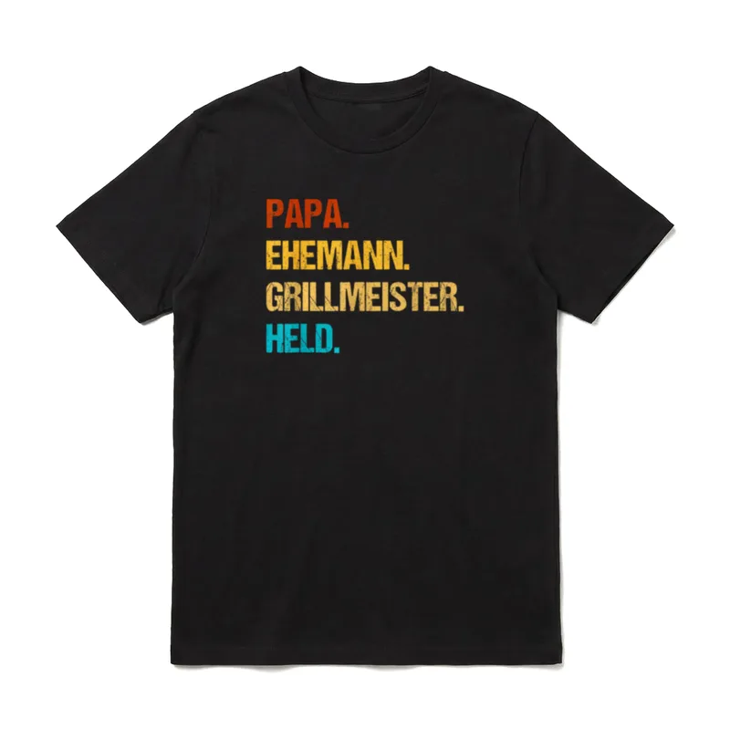 Ehemann Papa Grillmeister Held T-Shirt – Klassisches T-Shirt in Schwarz