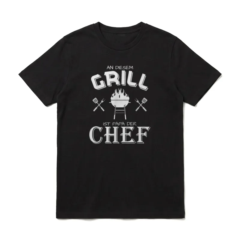 Papa Chef am Grill Spruch T-Shirt – Klassisches T-Shirt in Schwarz