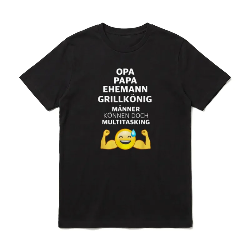 OPA PAPA BBQ GRILL T-Shirt – Klassisches T-Shirt in Schwarz