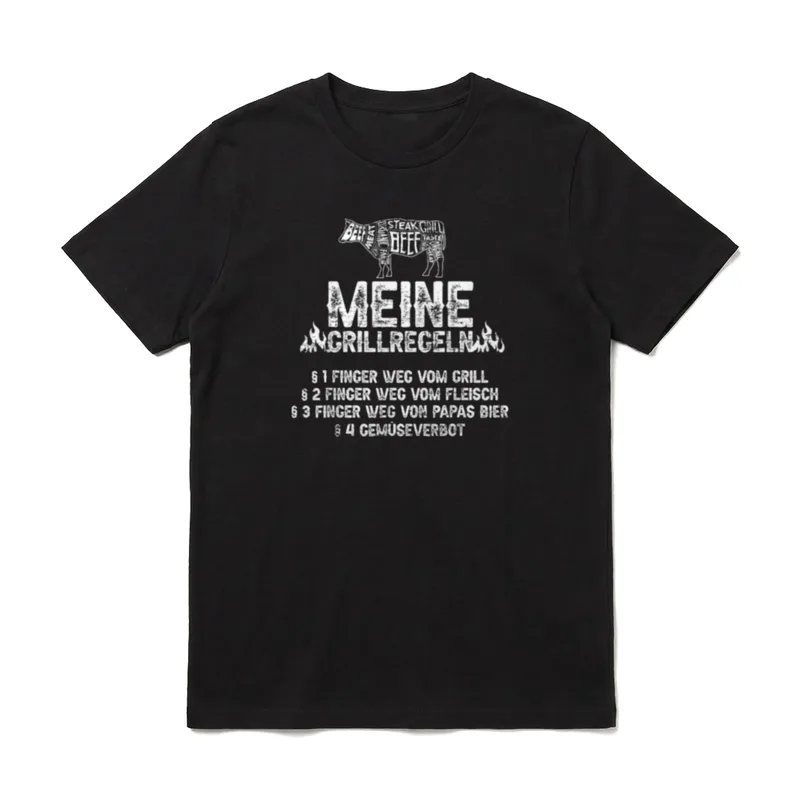Meine Grillregeln Grillmeister T-Shirt – Klassisches T-Shirt in Schwarz