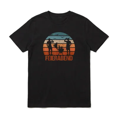 Feierabend Grill Griller Spruch T-Shirt – Klassisches T-Shirt in Schwarz