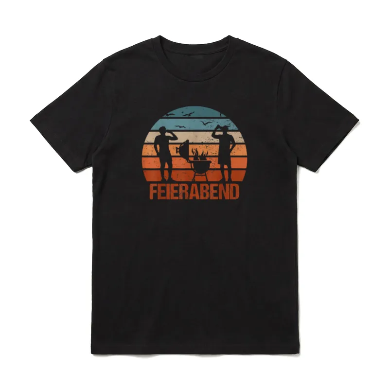 Feierabend Grill Griller Spruch T-Shirt – Klassisches T-Shirt in Schwarz