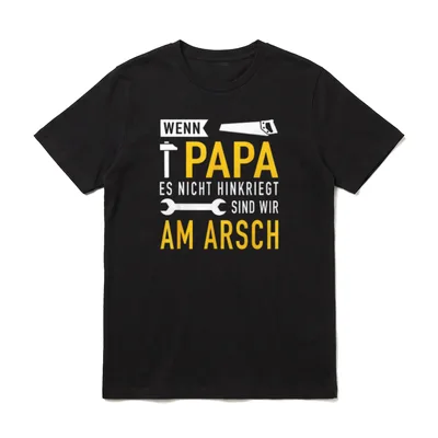 T-Shirt mit Handwerker Spruch – Klassisches T-Shirt in Schwarz