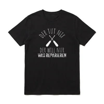 Der TUT nix T-Shirt – Klassisches T-Shirt in Schwarz