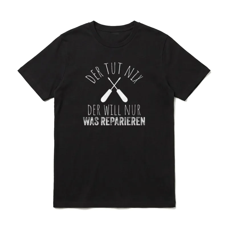 Der TUT nix T-Shirt – Klassisches T-Shirt in Schwarz
