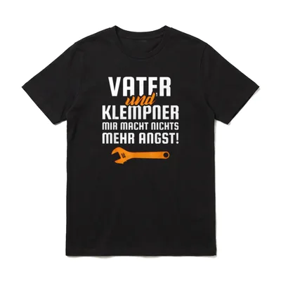 Handwerker Klempner und Vater T-Shirt – Klassisches T-Shirt in Schwarz