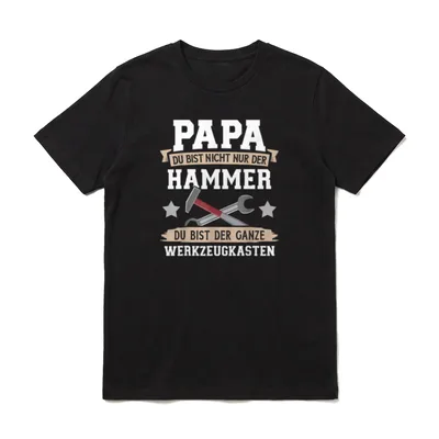 Papa Hammer Werkzeugkasten Handwerker T-Shirt – Klassisches T-Shirt in Schwarz