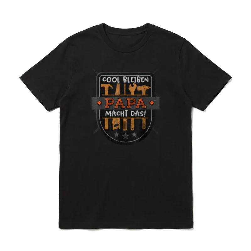 Papa Macht Das Spruch T-Shirt – Klassisches T-Shirt in Schwarz