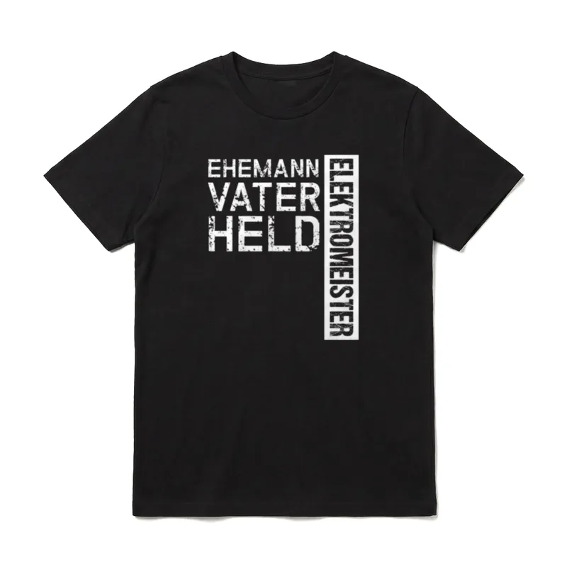 Ehemann Vater Held Lustiges Elektriker T-Shirt – Klassisches T-Shirt in Schwarz