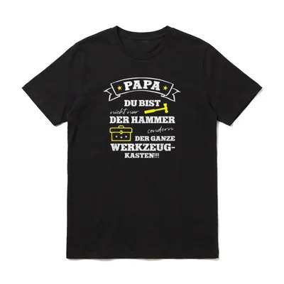 Papa du bist nicht nur T-Shirt – Klassisches T-Shirt in Schwarz