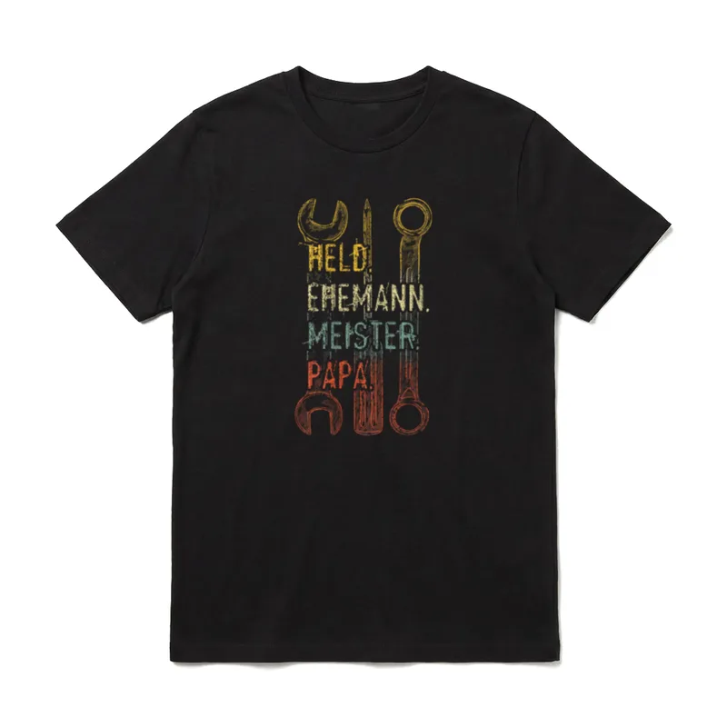 Ehemann Papa Meister Held T-Shirt – Klassisches T-Shirt in Schwarz