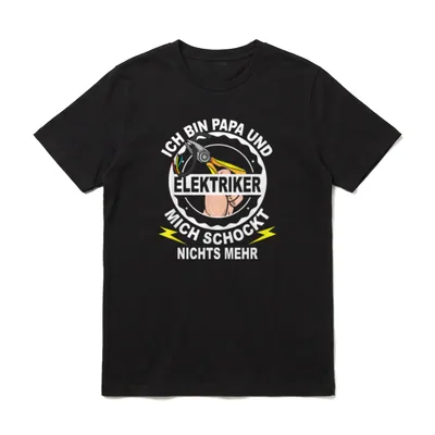 Papa und Elektriker Elektriker T-Shirt – Klassisches T-Shirt in Schwarz