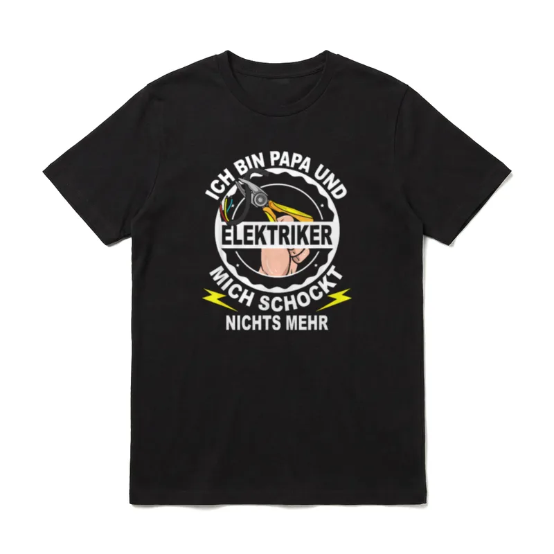 Papa und Elektriker Elektriker T-Shirt – Klassisches T-Shirt in Schwarz