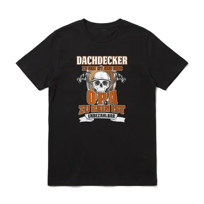 Opa Dachdecker Männer Mann T-Shirt – Klassisches T-Shirt in Schwarz