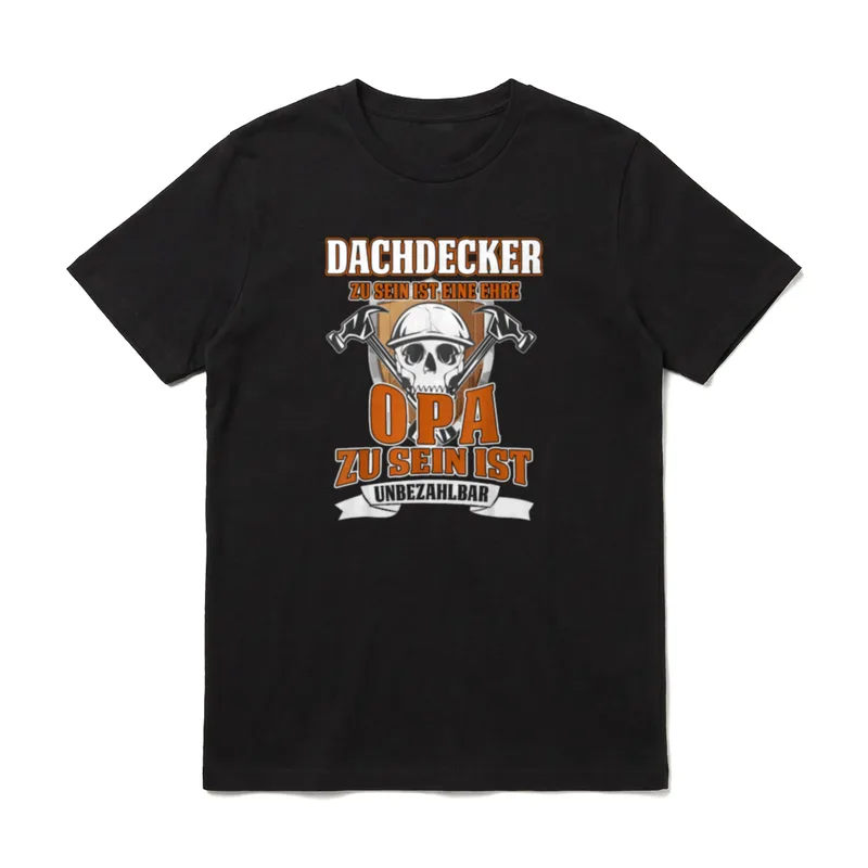 Opa Dachdecker Männer Mann T-Shirt – Klassisches T-Shirt in Schwarz