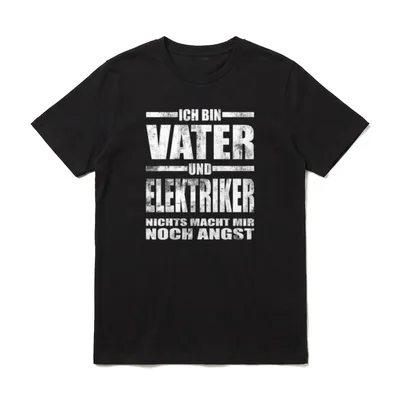 Vater und Elektriker Papa T-Shirt – Klassisches T-Shirt in Schwarz