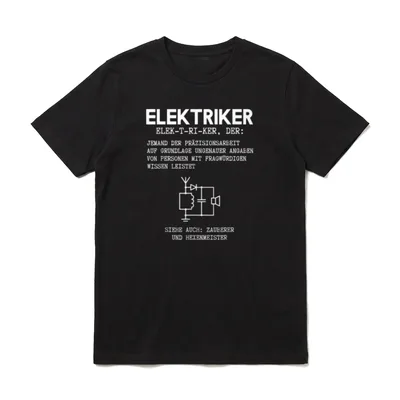 Elektriker Lustiger Zauberer Elektrotechniker T-Shirt – Klassisches T-Shirt in Schwarz