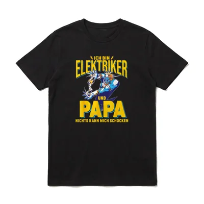 Papa Elektriker Humor coole T-Shirt – Klassisches T-Shirt in Schwarz