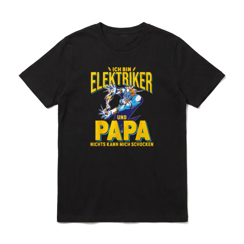Papa Elektriker Humor coole T-Shirt – Klassisches T-Shirt in Schwarz
