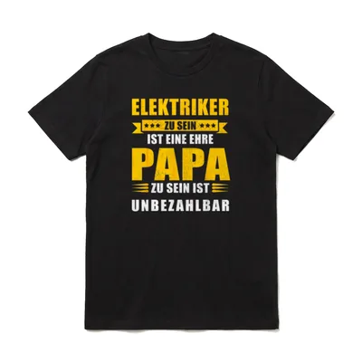 Papa und Elektriker Der beste T-Shirt – Klassisches T-Shirt in Schwarz