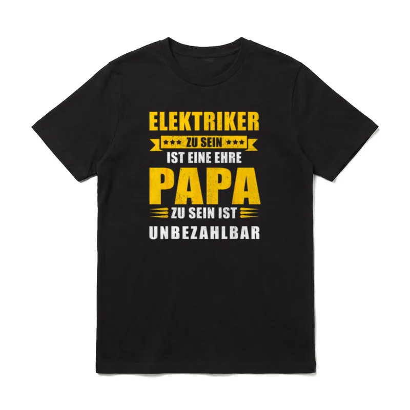 Papa und Elektriker Der beste T-Shirt – Klassisches T-Shirt in Schwarz