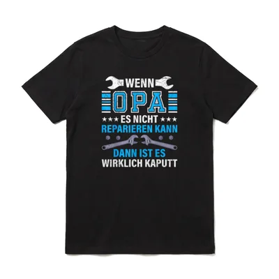 Opi WENN OPA ES T-Shirt – Klassisches T-Shirt in Schwarz
