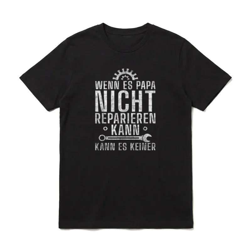 Wenn es Papa nicht T-Shirt – Klassisches T-Shirt in Schwarz