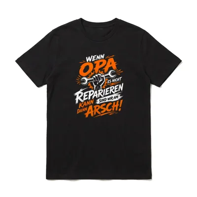Großvater WENN Opa ES T-Shirt – Klassisches T-Shirt in Schwarz