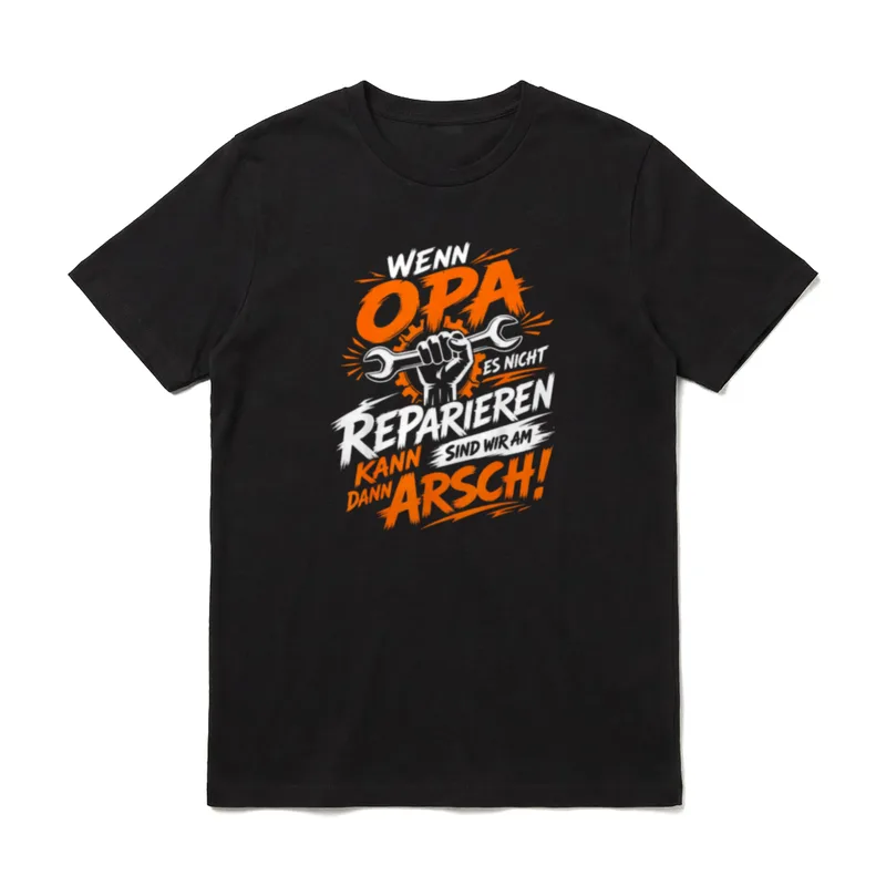 Großvater WENN Opa ES T-Shirt – Klassisches T-Shirt in Schwarz