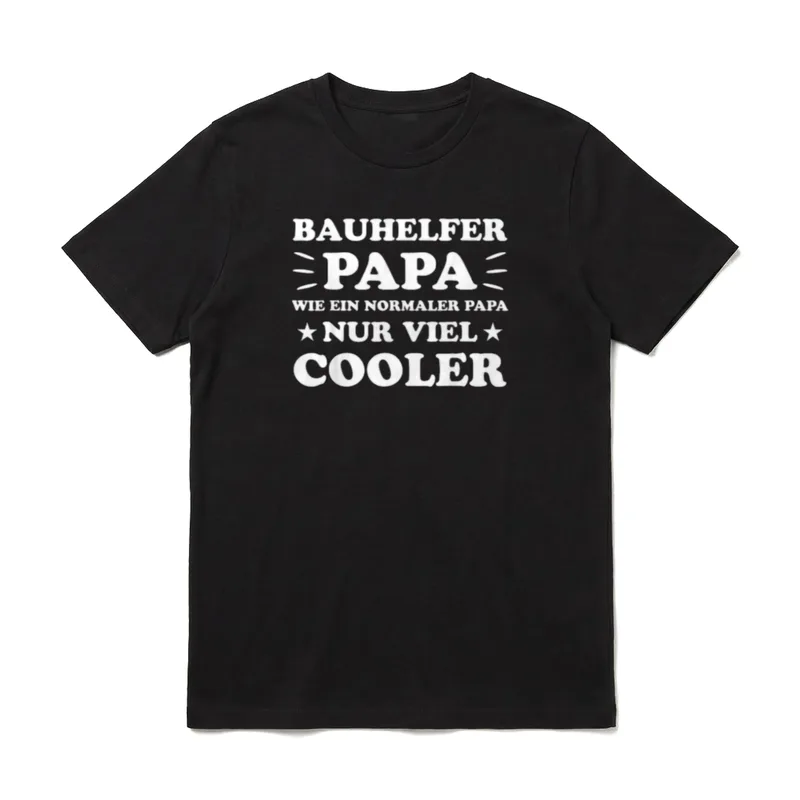 Bauhelfer Spruch Papa Bauhandwerk T-Shirt – Klassisches T-Shirt in Schwarz