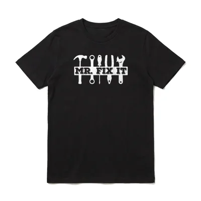 Papa Mr. Fix It T-Shirt – Klassisches T-Shirt in Schwarz