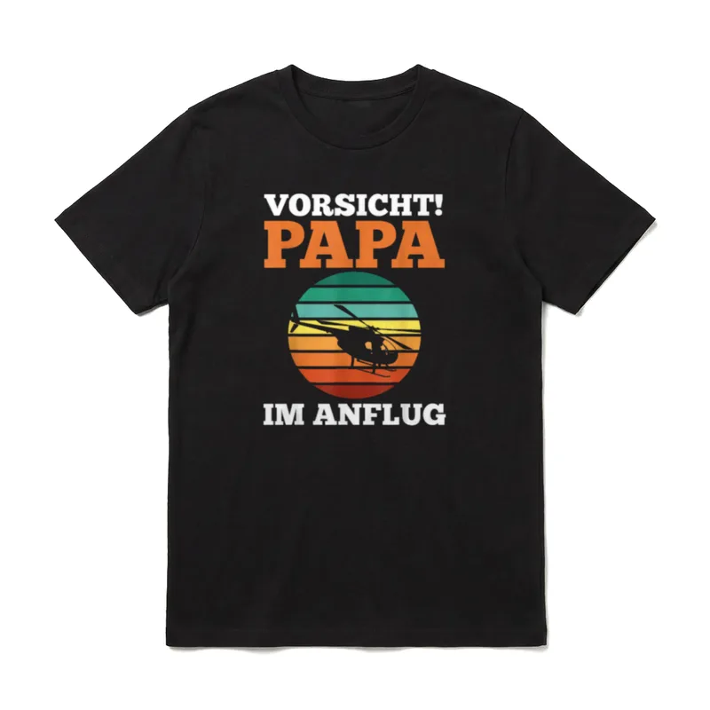 Papa Vater Vatertag Pilot T-Shirt – Klassisches T-Shirt in Schwarz