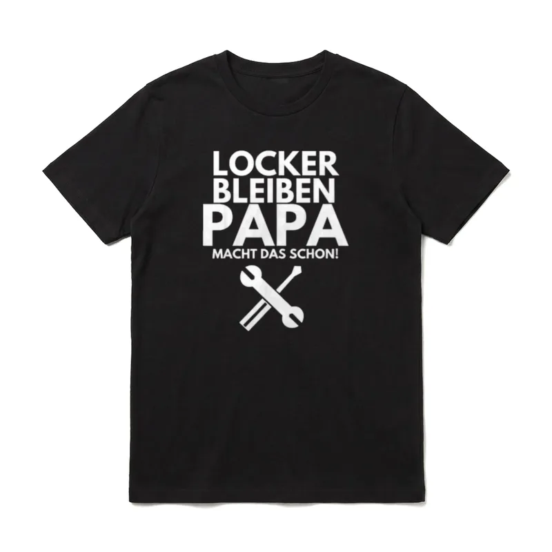 Locker Bleiben Papa macht Handwerker & Heimwerker T-Shirt – Klassisches T-Shirt in Schwarz